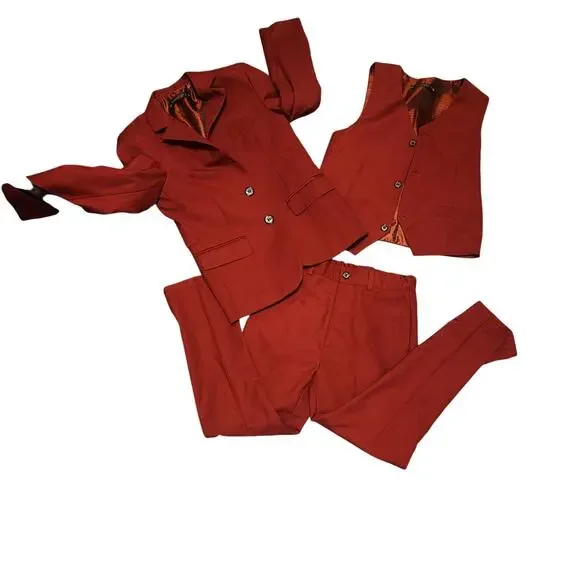 Yuan Lu Slim Fit 3 piece Boys Suit Size 7